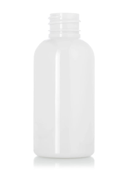 2 oz dark amber PET plastic boston round bottle