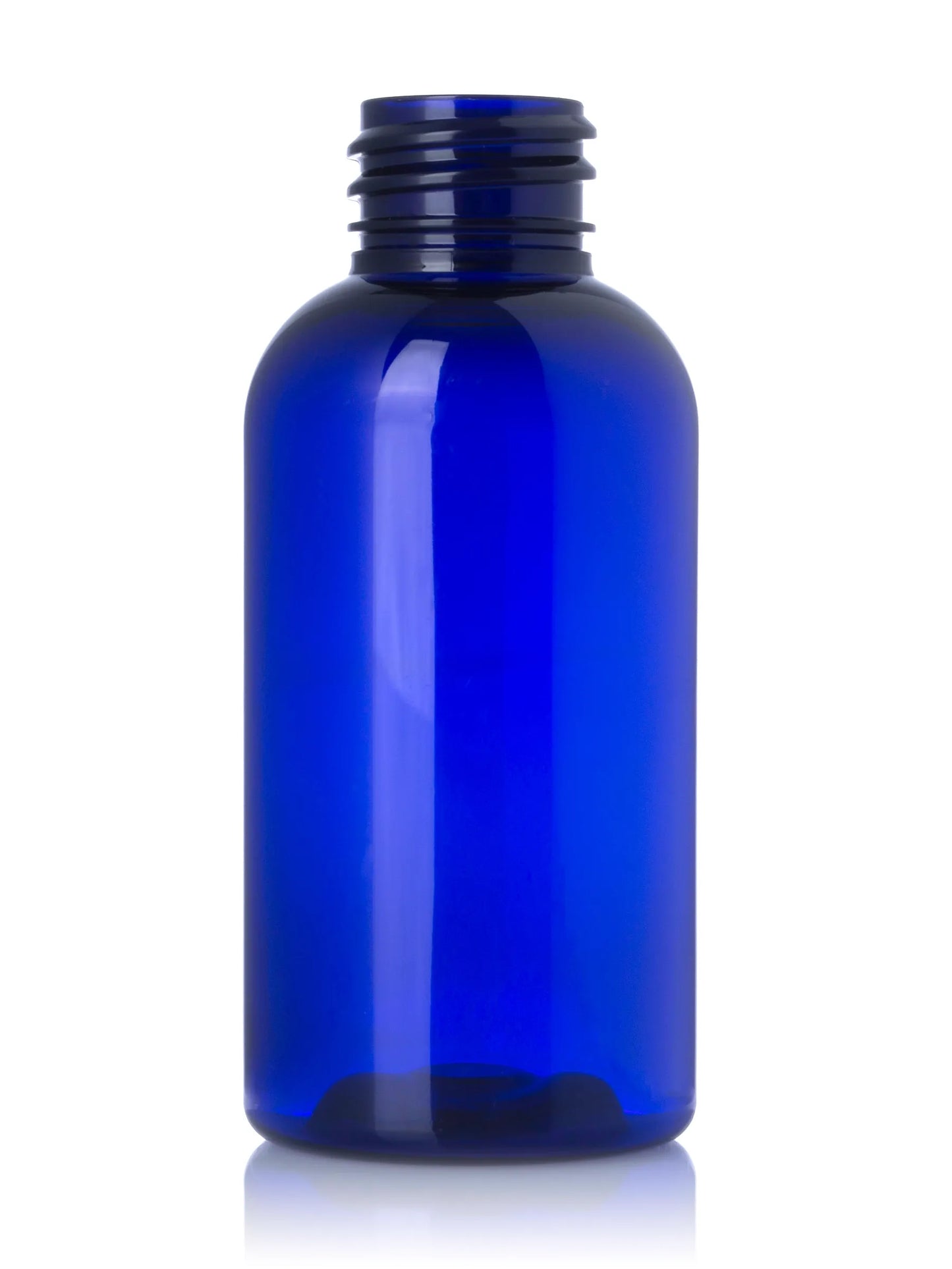 2 oz dark amber PET plastic boston round bottle