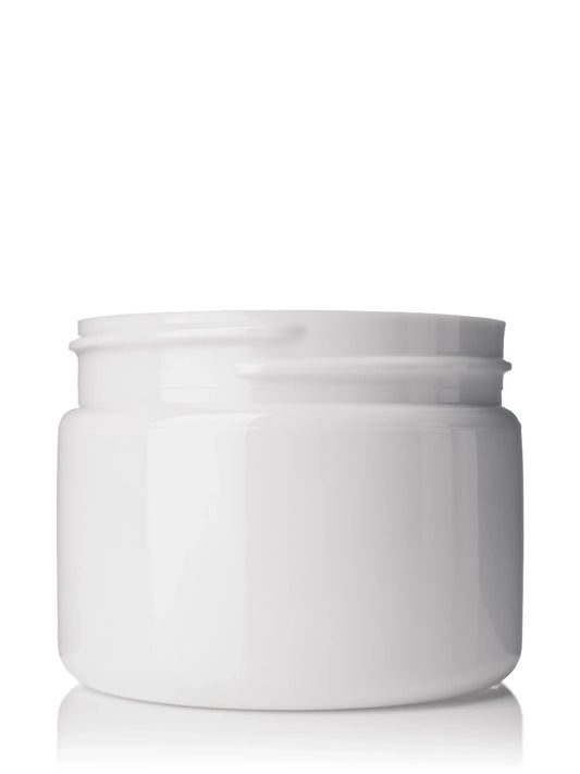 3 oz white PET plastic single wall jar