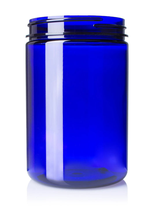 25 oz cobalt blue PET plastic single wall jar