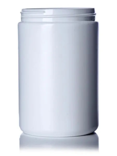 25 oz white HDPE plastic single wall jar