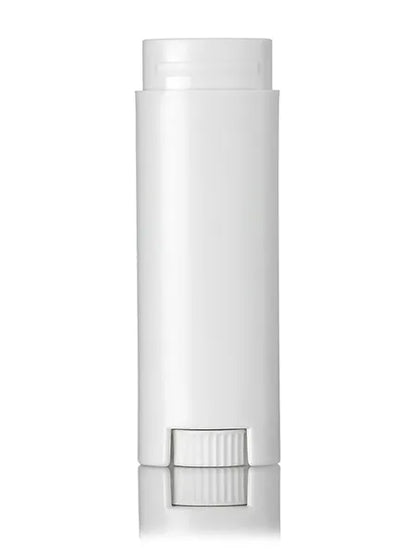 1/8 oz natural-colored PP plastic oval lip balm tube