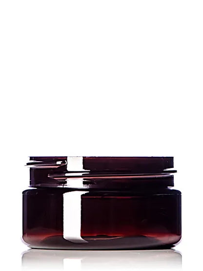 2 oz amber PET plastic single wall jar
