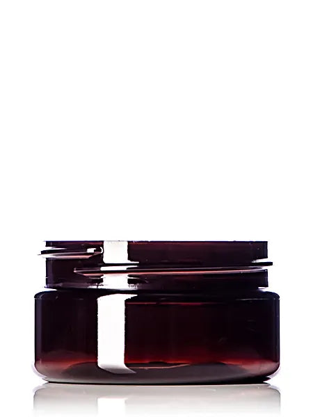 2 oz amber PET plastic single wall jar