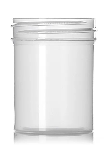 2 oz natural-colored PP plastic single wall jar