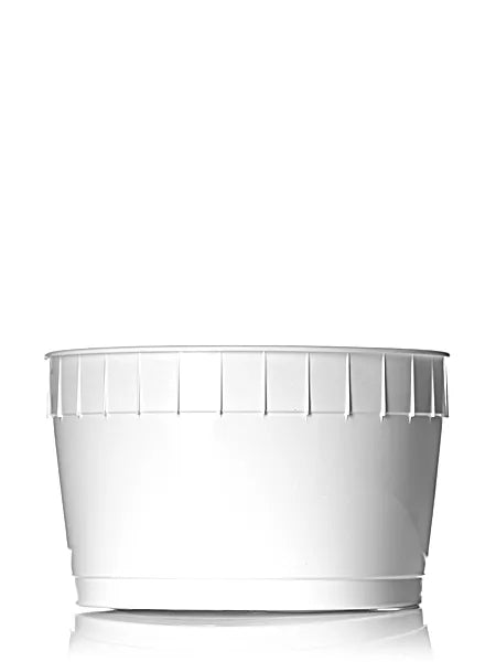 6 quart white HDPE plastic dairy container