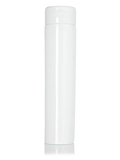 8 oz glossy white LDPE plastic 5-layer tube