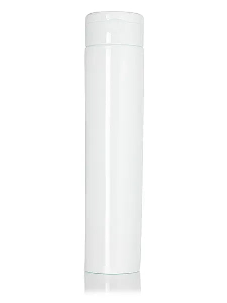 8 oz glossy white LDPE plastic 5-layer tube