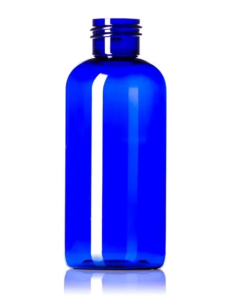 4 oz clear PET plastic boston round bottle