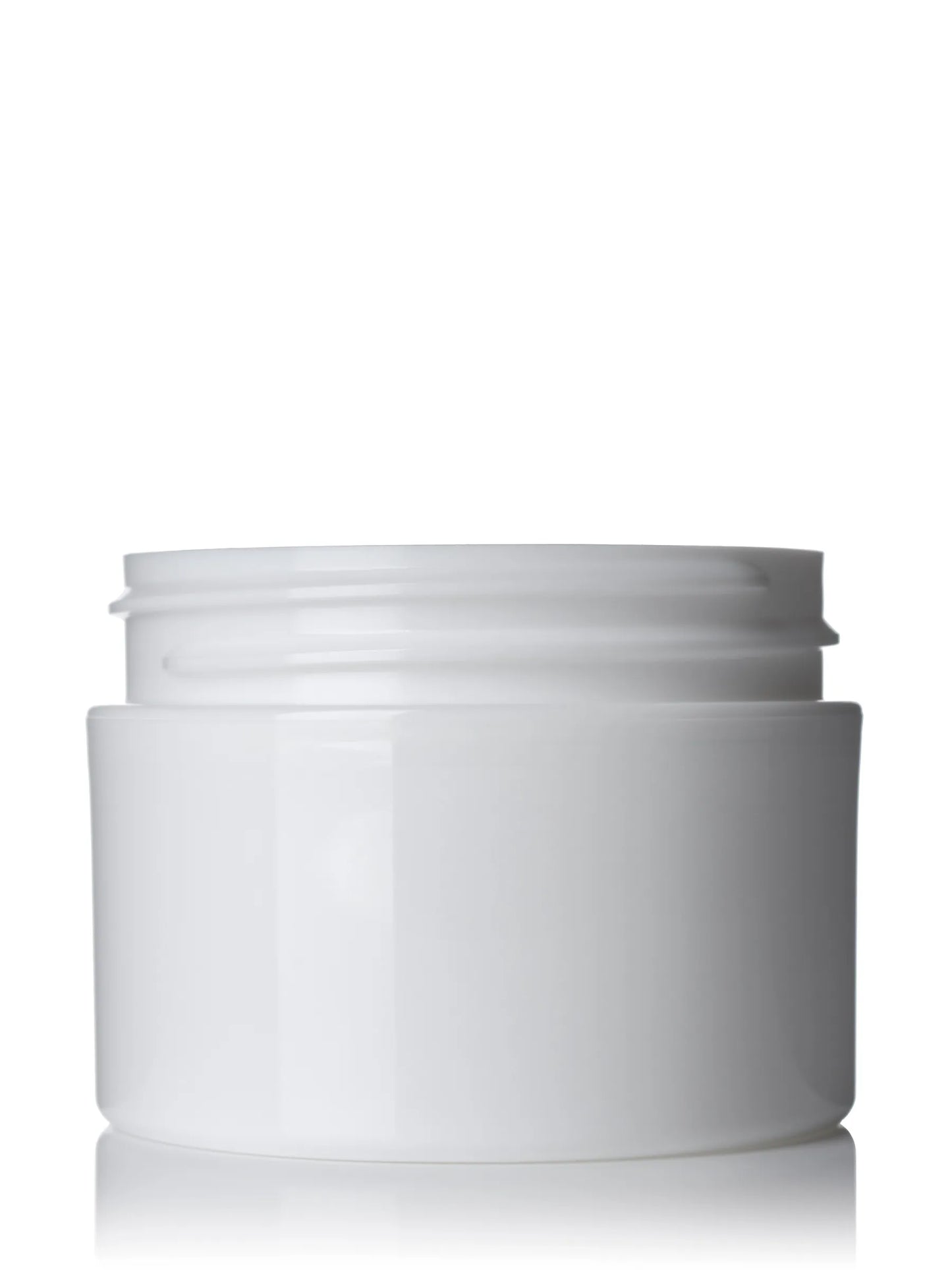 1 oz white PP plastic double wall straight base jar