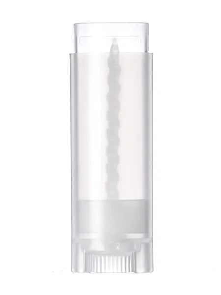 1/8 oz natural-colored PP plastic oval lip balm tube