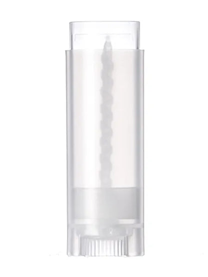 1/8 oz natural-colored PP plastic oval lip balm tube