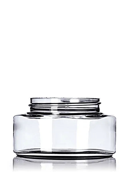 4 oz clear PET plastic single wall oval jar