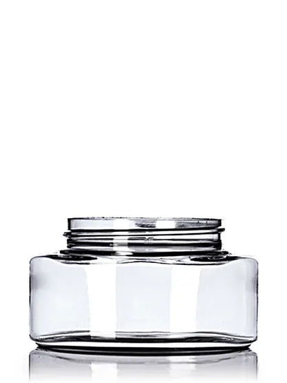 4 oz clear PET plastic single wall oval jar