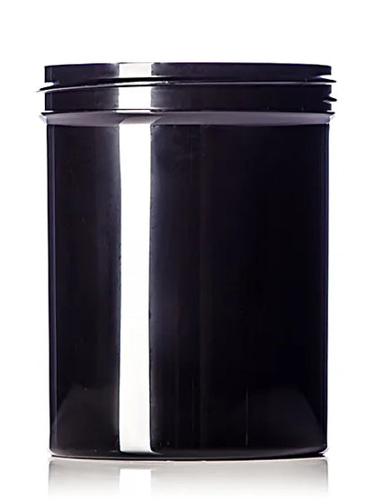 8 oz black PP plastic single wall jar