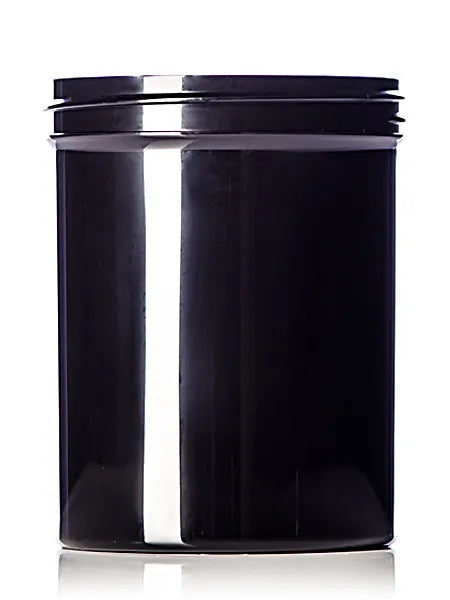 8 oz black PP plastic single wall jar