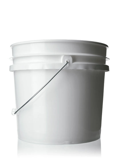 3.5 gallon white HDPE plastic pail of 90 mil thickness