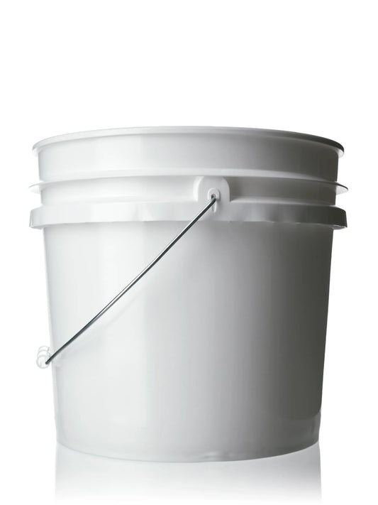 3.5 gallon white HDPE plastic pail of 90 mil thickness