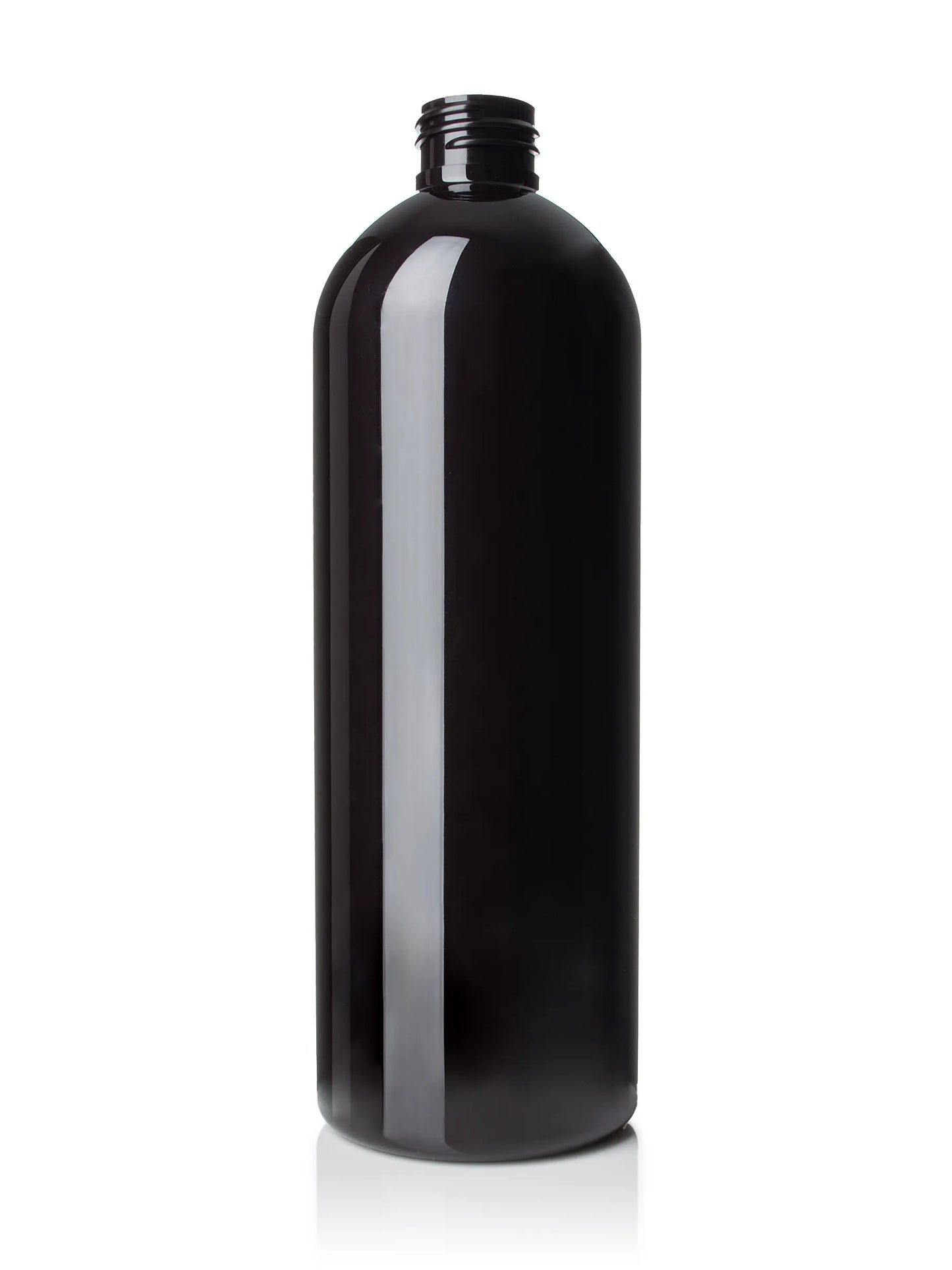 16 oz amber 100% PCR PET plastic bullet round bottle