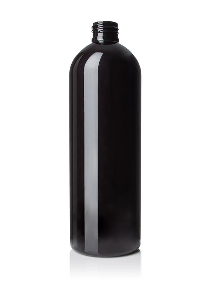 16 oz amber 100% PCR PET plastic bullet round bottle