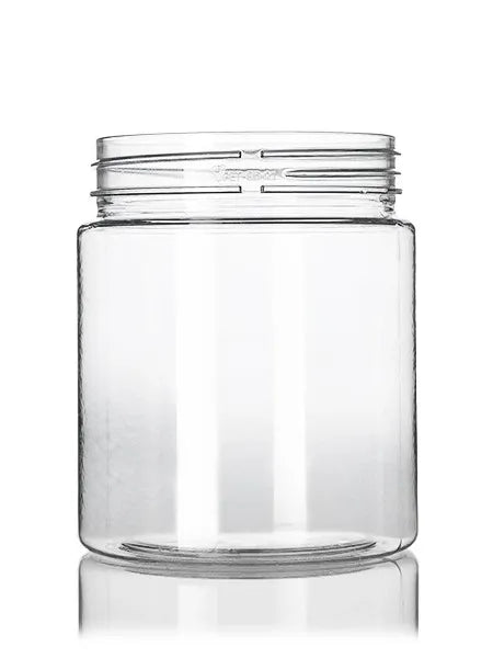 12 oz clear PET plastic single wall jar