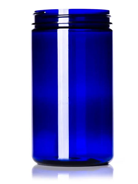 32 oz cobalt blue PET plastic single wall jar