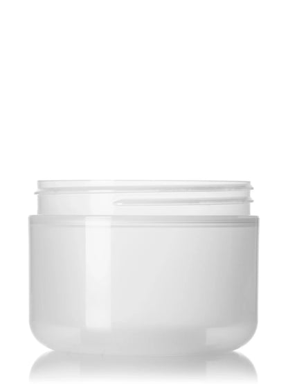 8 oz natural frosted PP plastic double wall round base jar