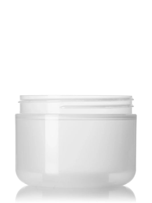 8 oz natural frosted PP plastic double wall round base jar