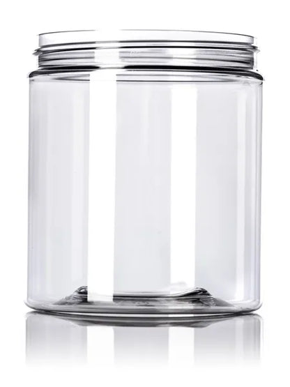 19 oz clear PET plastic single wall jar
