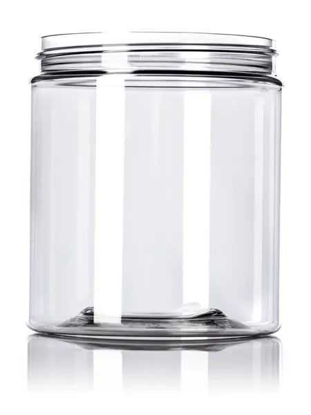 19 oz clear PET plastic single wall jar