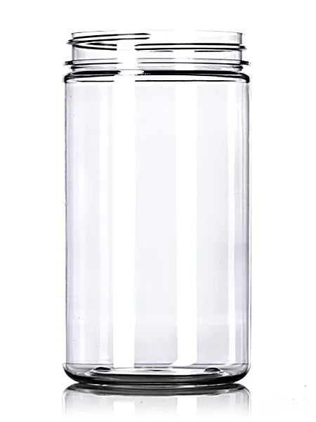 32 oz clear PET plastic single wall jar