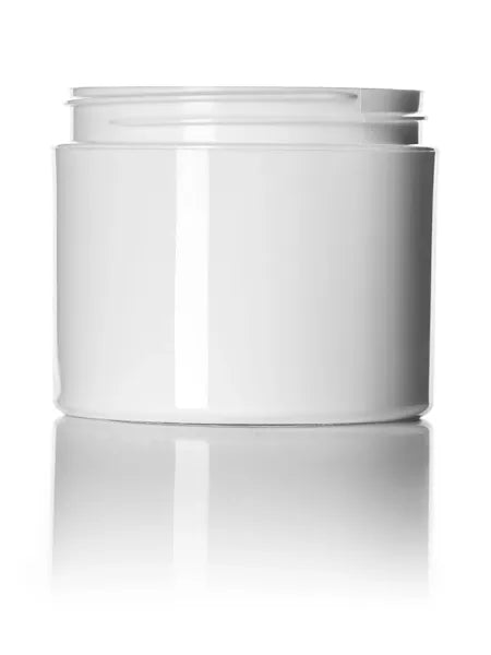 4 oz white PP plastic double wall straight base ja