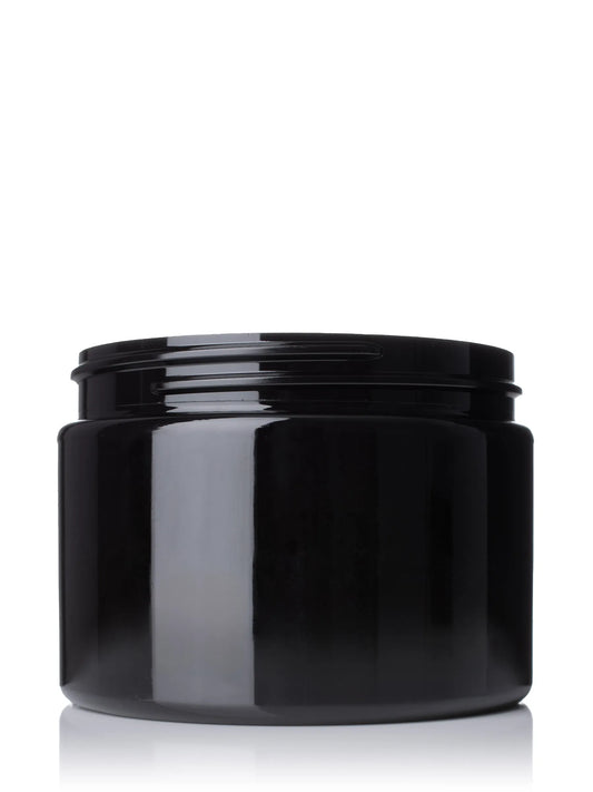 12 oz dark amber PET plastic single wall jar