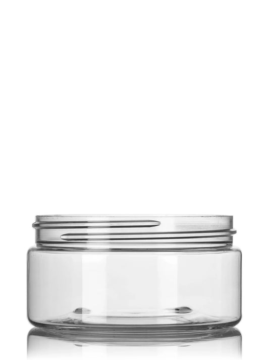 8 oz clear PET plastic single wall jar