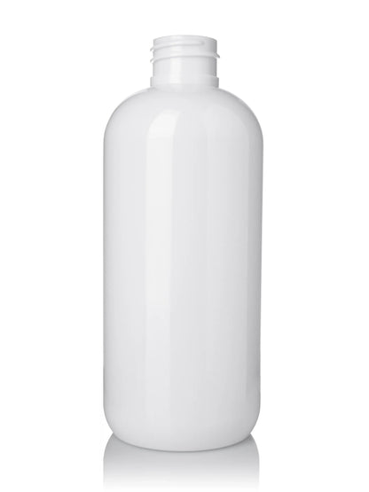 12 oz amber 100% PCR PET plastic boston round bottle