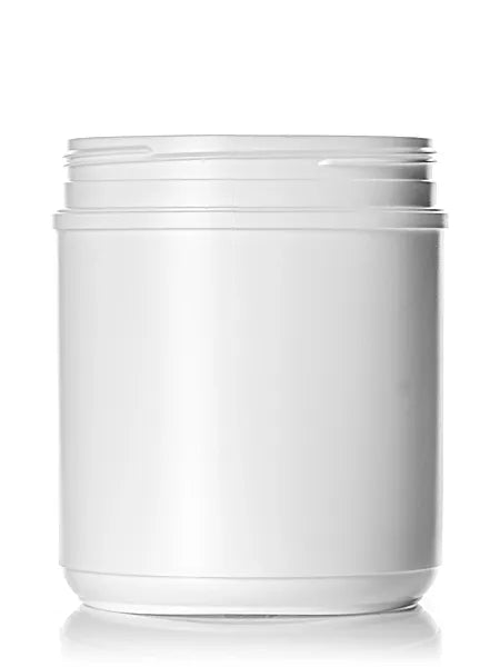 55 oz white HDPE plastic wide-mouth container