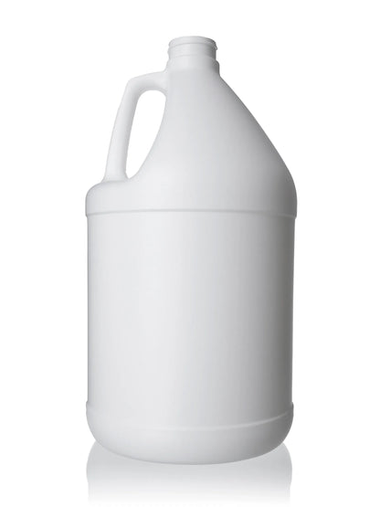 1 gallon natural-colored HDPE plastic industrial round bottle