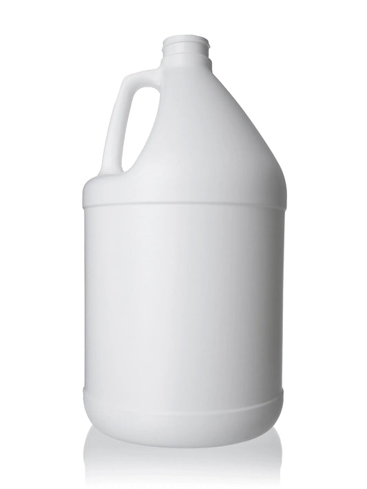 1 gallon natural-colored HDPE plastic industrial round bottle