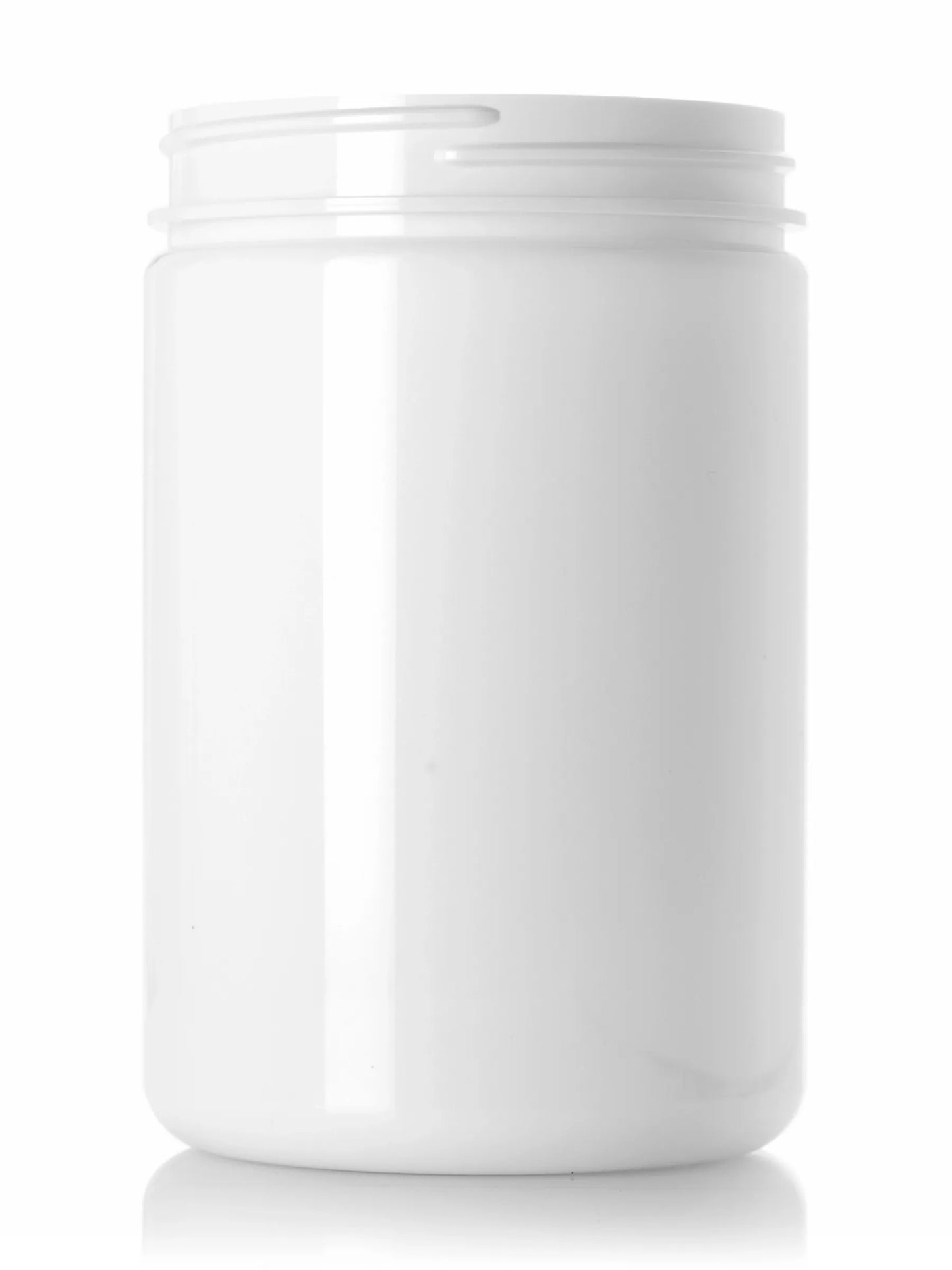 25 oz white PET plastic single wall jar