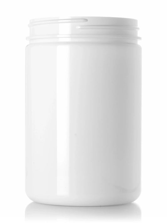 25 oz white PET plastic single wall jar