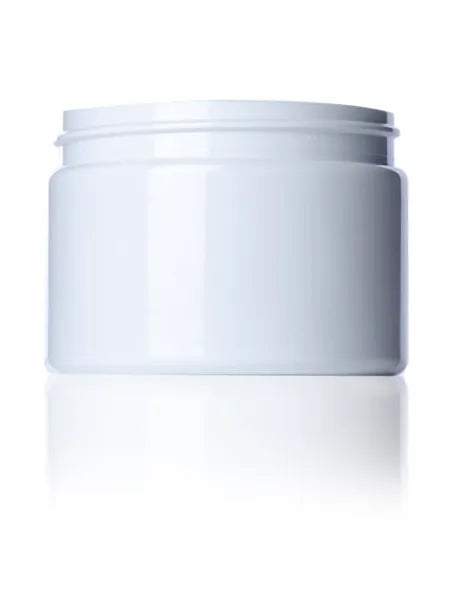 12 oz white PET plastic single wall jar