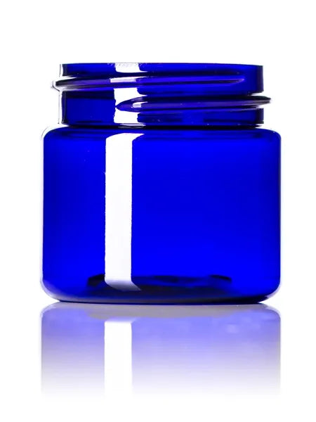 1 oz cobalt blue PET plastic single wall jar