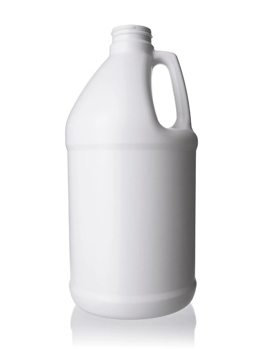 64 oz white HDPE plastic industrial round bottle