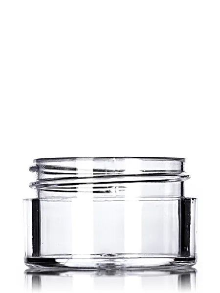 1/2 oz clear PS plastic thick wall jar