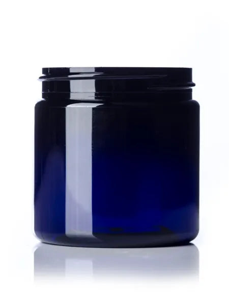 4 oz cobalt blue PET plastic single wall jar