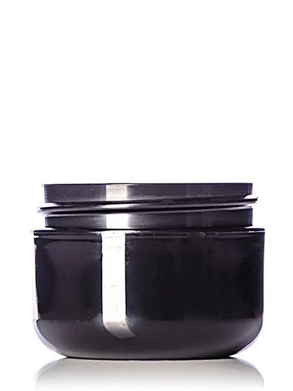 3/4 oz black PP plastic double wall round base jar