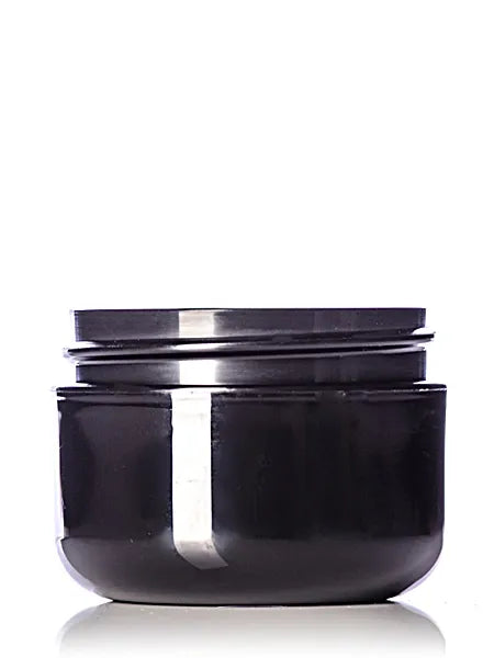 3/4 oz black PP plastic double wall round base jar