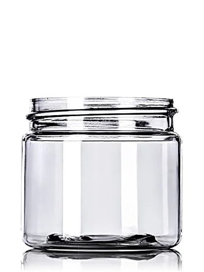2 oz clear PET plastic single wall jar
