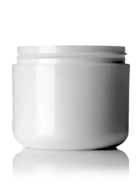 8 oz pearl white PP plastic double-wall round base jar