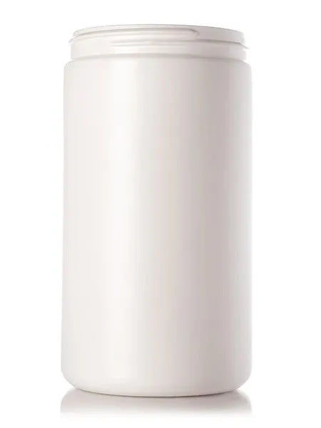 32 oz white HDPE plastic single wall jar